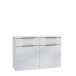 Kommode >Starlet Plus < in weiß,grau - 120,1x82,4x41,3cm (BxHxT)