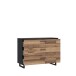 Kommode >Jakobina < in schwarz,braun - 120,1x85,8x41,3cm (BxHxT)