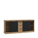 Kommode >Kaszimiro< in braun,schwarz - 213,4x88,2x52cm (BxHxT)