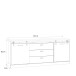 Kommode >Kaszimiro< in braun,schwarz - 213,4x88,2x52cm (BxHxT)