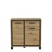 Kommode >Trondheim< in schwarz,braun - 91,4x91,2x41,5cm (BxHxT)
