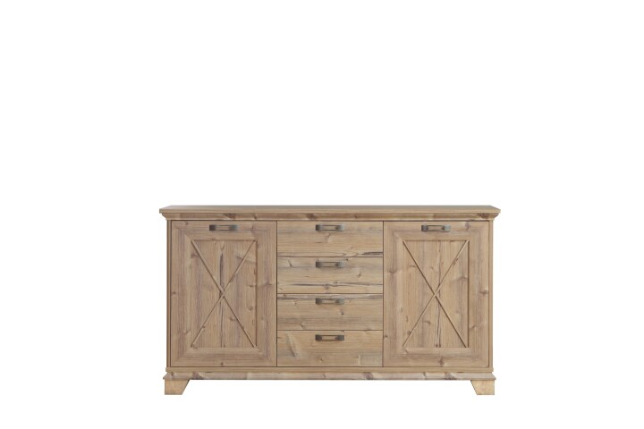 Kommode >Nepal < in braun - 175x97,2x45cm (BxHxT)