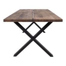 Esstisch >Montpellier< in Natur, Eiche-Massiv - 95x75x200cm (BxHxT)