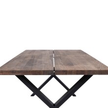 Esstisch >Montpellier< in Natur, Eiche-Massiv - 95x75x200cm (BxHxT)