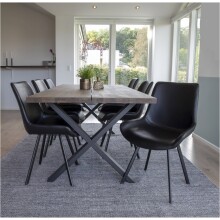 Esstisch >Montpellier< in Natur, Eiche-Massiv - 95x75x200cm (BxHxT)
