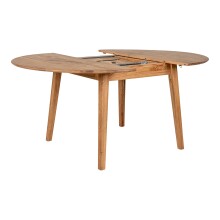 Esstisch >Metz< in Natur, Eiche-Massiv - 118x75,5x158cm (BxHxT)