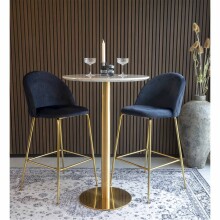 Bartisch >Bolzano< in Weiss, Eiche-Massiv - 70x105x70cm (BxHxT)