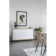 Sideboard >Copenhagen< in Weiss, MDF - 150x86x45cm...