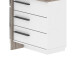 Eckschreibtisch >Thales< in Weiß - 128,8x83,2x105,7cm (BxHxT)