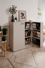Schuhschrank >Satos< in samt - 100x110x34cm (BxHxT)