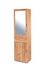 Garderobenschrank >8871-79< in Wotaneiche, Holzwerkstoff - 50x195x32cm (BxHxT)