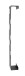Wandgarderobe >47506< in schwarz, Metall - 15x60x8cm (BxHxT)