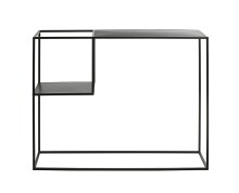 Konsole >47518< in schwarz, Metall - 100x80x30cm (BxHxT)