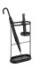 Schirmständer >47539< in schwarz, Metall - 37x60x18cm (BxHxT)