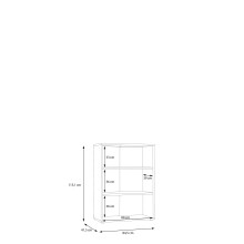 Stauraumschrank >Keflavik< in braun,weiß - 84,5x115,1x41,5cm (BxHxT)
