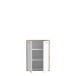 Stauraumschrank >Keflavik< in braun,weiß - 84,5x115,1x41,5cm (BxHxT)