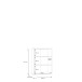 Stauraumschrank >Keflavik< in braun,weiß - 84,5x115,1x41,5cm (BxHxT)