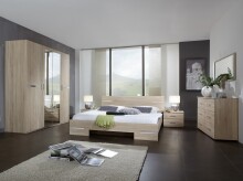 Nachtschrank >Anna< in EICHE SAEGERAU-NACHBILDUNG - 52x40x38cm (BxHxT)