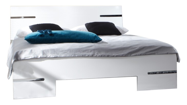 Bett-Set >Anna< in WEISS - 294x81x210cm (BxHxT)