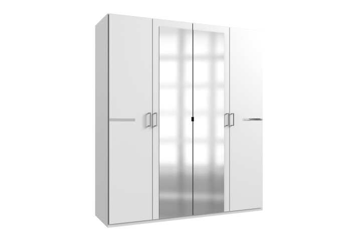 Drehtürenschrank >Anna< in WEISS - 180x208x58cm (BxHxT)