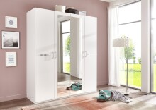 Drehtürenschrank >Anna< in WEISS - 180x208x58cm (BxHxT)