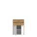 Stauraumschrank >Keflavik < in braun,weiß - 84,5x115,1x41,5cm (BxHxT)
