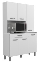 Küchenbuffet >Essential 22< in Weiss / Alu -...