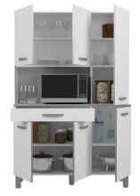 Küchenbuffet >Essential 22< in Weiss / Alu -...