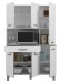Küchenbuffet >Essential 22< in Weiss / Alu - 120x185x40cm (BxHxT)
