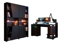 Jugendzimmer-Set >Gaming 1< in 32 - Schwarz