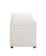 Sitztruhe >52324< in weiß - 58x42x39cm (BxHxT)
