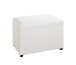 Sitztruhe >52324< in weiß - 58x42x39cm (BxHxT)