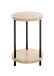 Beistelltisch >52412< in eiche, schwarz, MDF, Metall - 50x30cm (HxD)