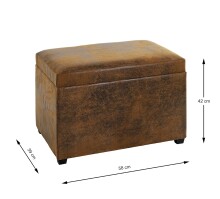 Sitztruhe >52824< in vintage-braun, MDF,...