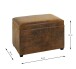 Sitztruhe >52824< in vintage-braun, MDF, Textilgewebe - 58x42x39cm (BxHxT)