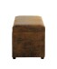 Sitztruhe >52824< in vintage-braun, MDF, Textilgewebe - 58x42x39cm (BxHxT)