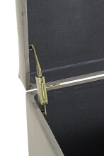 Sitztruhe >52827< in anthrazit, MDF, Textilgewebe - 58x42x39cm (BxHxT)