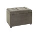 Sitztruhe >52827< in anthrazit, MDF, Textilgewebe - 58x42x39cm (BxHxT)