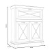 Kommode >Kashmir < in weiß,beige - 123x143,3x48,2cm (BxHxT)