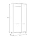 Highboard >Trondheim< in schwarz,braun - 101,4x209x41,5cm (BxHxT)