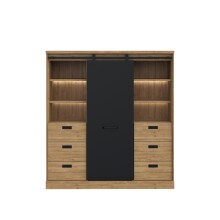 Highboard >Kaszimiro< in braun,schwarz -...