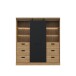 Highboard >Kaszimiro< in braun,schwarz - 148,4x160,2x52cm (BxHxT)