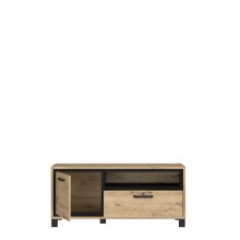TV-Board >Trondheim< in schwarz,braun - 131,4x58,9x41,5cm (BxHxT)