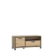 TV-Board >Trondheim< in schwarz,braun - 131,4x58,9x41,5cm (BxHxT)