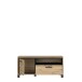 TV-Board >Trondheim< in schwarz,braun - 131,4x58,9x41,5cm (BxHxT)