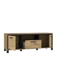 TV-Board >Trondheim< in schwarz,braun - 158,4x58,9x41,5cm (BxHxT)