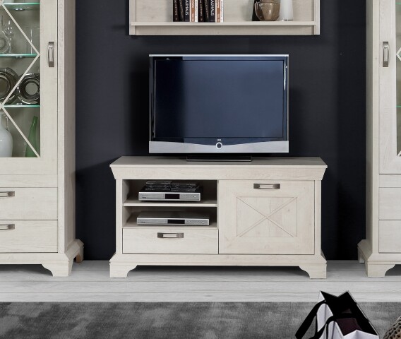 TV-Board >Kashmir< in weiß,beige - 122,7x66,6x48,2cm (BxHxT)