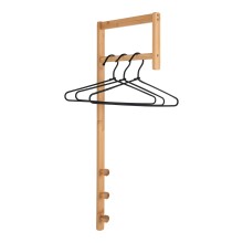 Wandgarderobe >Trento< in Hellbraun, Bambus - 3x82x30cm (BxHxT)