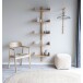 Wandgarderobe >Trento< in Hellbraun, Bambus - 3x82x30cm (BxHxT)