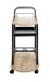 Küchenwagen >52480< in eiche, schwarz, MDF, Metall - 65x83x35cm (BxHxT)